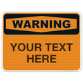 Custom Warning Sign, OSHA Sign, 18x24 Inches, 3M EGP Reflective .080 Aluminum, Fade Resistant, Indoor/Outdoor Use, Made in USA