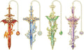 4pcs Fantasy Sword Bookmarks for Books, Journals, Planners - Cool Metal Book Markers for Reading Women & Men, Unique Book Marks Gifts for Book Lovers, Reading Accessories for Students & Adults & Kids