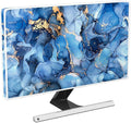Baocicco Navy Blue Gold Marble Computer Monitor Dust Cover Creative Texture Grain Computer Screen Cover Panel Case Computer Screen Protective LCD/LED/HD 22, 23, 24, 25 Inch Modern HD Monitor Decors