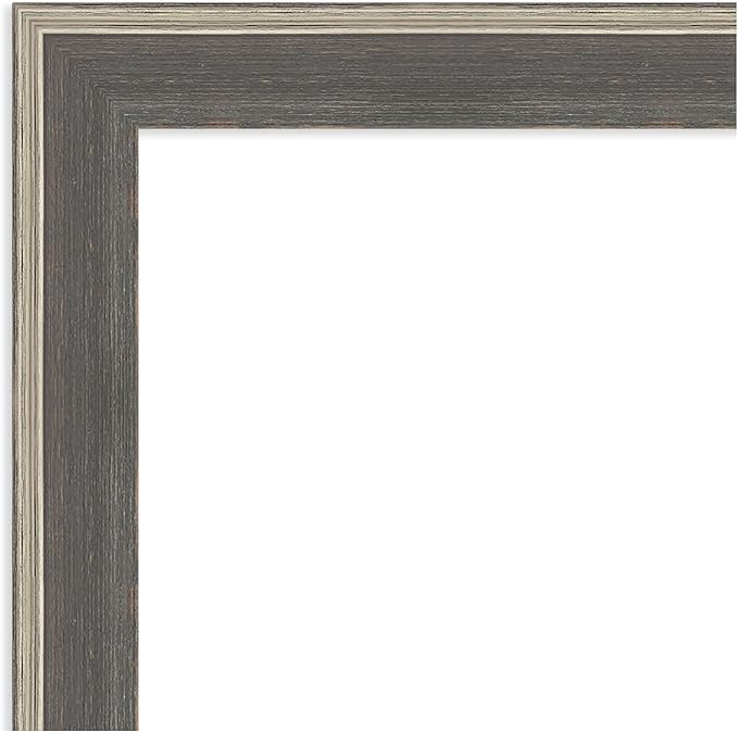 Amanti Art Grey Framed Magnetic Board 29x45 Large Vision Board for use with Magnets, 100% Metal Sheet to Display Items as Office Decor or for Home Organization in mudroom, Kitchen or Kids Room