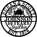 Personalized Wedding Anniversary Sign Gifts, Custom 50th 40th 65th 60th 25th 70th Anniversary Metal Sign, Wedding Gifts for Couples, Custom Name Sign, House Warming Gifts New Home
