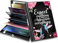 BWEGRHE Slim Credit Card Holder, Humingbird Flower RFID Blocking Metal Wallet for Men & Women, Aluminum Minimalist Hard Case Pocket-Sized Business Cards Organizer (Fits Up to 10 Cards)