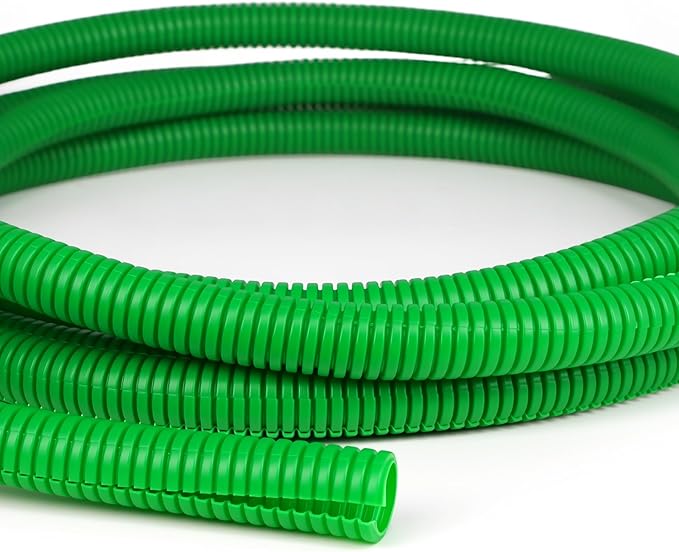 Split Wire Loom Tubing,10,25ft Cord Protectors from Pets No Chew, Flexible Wire Covers Cord Protectors, Protective Split Cable Sleeve for Automotive Home Industrial Wires(Green, 0.73inch-25ft)