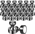 GOOLADA Pack of 56 Black Magnetic Push Pins,Fridge Magnets for Whiteboard,Whiteboard Magnets,Strong Refrigerator Magnet,Push Pin Magnet for Office School Locker