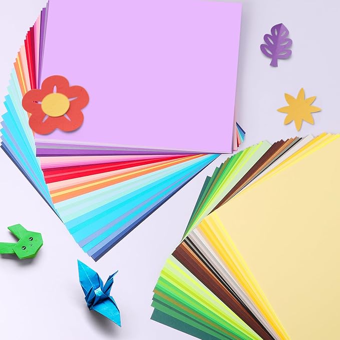 160 Sheets 8.5" X 11" Colored Cardstock, 80 Assorted Colors 180 GSM/65 LB Construction Paper Card Stock Printer Paper for Printing, Card Making, DIY Crafts, Kids School Supplies,Party Decorations