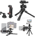 Zeadio Heavy Duty Metal Tripod Kit with Arca Ball Head - Universal Phone Vlogging Kit, Cell Phone Stand & Travel Tripod for iPhone/Android, Camera, Gimbal, Action Cam etc