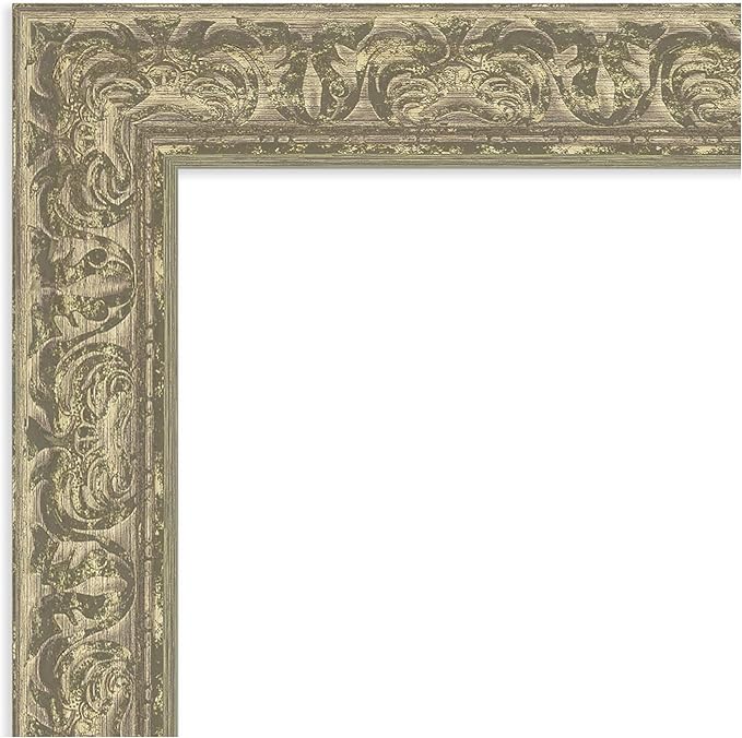 Amanti Art Silver Framed Magnetic Board 19x31 Small Vision Board for use with Magnets, 100% Metal Sheet to Display Items as Office Decor or for Home Organization in mudroom, Kitchen or Kids Room
