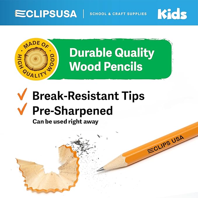 E-CLIPS USA Pencils Bulk Pencils #2 (24 Boxes) Number 2 pencil Pre-Sharpened Pencil Bulk School Supplies Bulk Office Supplies Bulk Box May Vary 12 Pencil Per Box (24 Boxes)