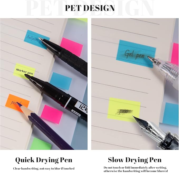 Golcellia 1600 Pieces, Transparent Sticky Notes, Page Markers, Book Tabs, Sticky Note Tabs, Sticky Tabs, Page Tabs, Label Stickers, Pop Up Index Tabs, Tabs Flags Stickers, Index Tabs Flags
