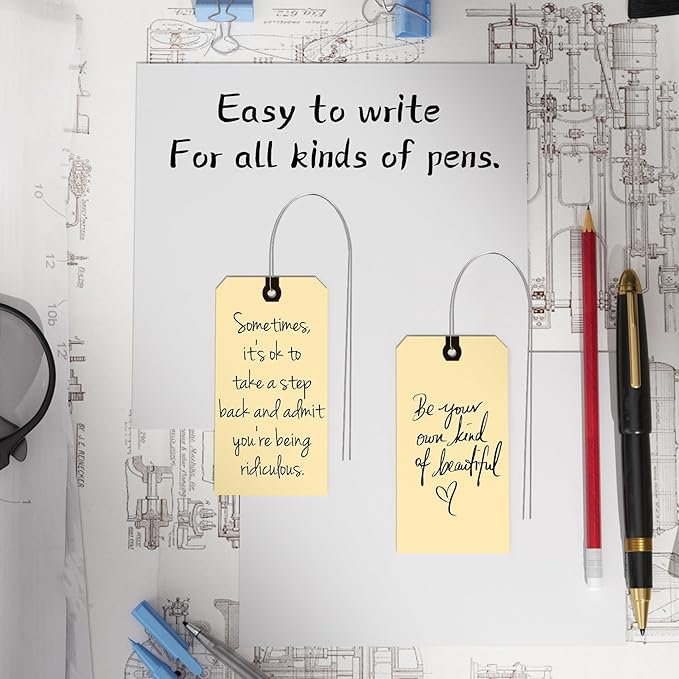 INNOVART Shipping Tags - Double Wired 8" x 4", Manila Wire Tags with Reinforced Eyelet, Case of 500