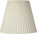 10" Top x 17" Bottom x 14 1/2" High x 14 3/4" Slant Lamp Shade Replacement Large Ivory White Bell Round Traditional Pleated Spider Harp Finial - Springcrest