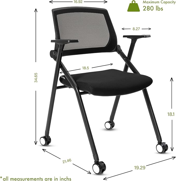 VACYOVKE 20 Pack Folding Chairs Capacity Portable Nesting Commercial Seat for School Events Office Picnic Kitchen Conference Waiting Training Room