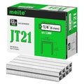 meite JT21 Staples, 1/4 Inch Galvanized Fine Wire Staples for Staple Gun - 7/16" Crown JT21 Staple Refill, Ideal for Upholstery, Crafts, Furniture (5 Boxes)