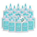 Darice Washable School Glue 4oz - 24-Pack White Liquid Glues for Kids - Extra-Strong for Slime, Arts and Crafts, Back to School Supplies - Glue Bottle with Adjustable Twist Closure