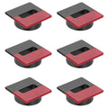 PATIKIL 2.8inch Desk Grommet, 6Pcs Cable Grommet Wire Management Cable Hole Cover Cord Organizer for Office Home Table Countertop, Black Red