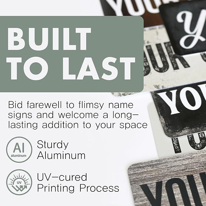 Rustic Custom Metal Sign - Custom Sign for Indoor or Outdoor Use (Rustic Tan Border)