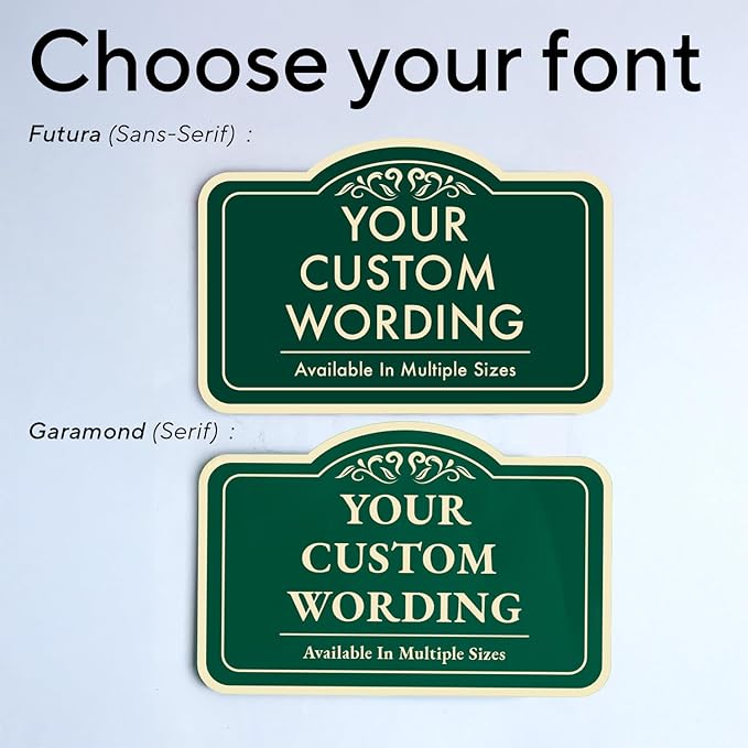 Customizable Outdoor Metal Sign - Personalized Aluminum - Driveway & Waterproof - Design No. 1 Forest Green 30x24 In