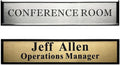 SINKAA Personalized Name Plate for Door or Wall, 2 * 10 inch Custom Office Aluminum Door Name Plates with Two Lines Custom Text, Office Gifts for Coworkers Boss Teacher, Employee Appreciation Gifts