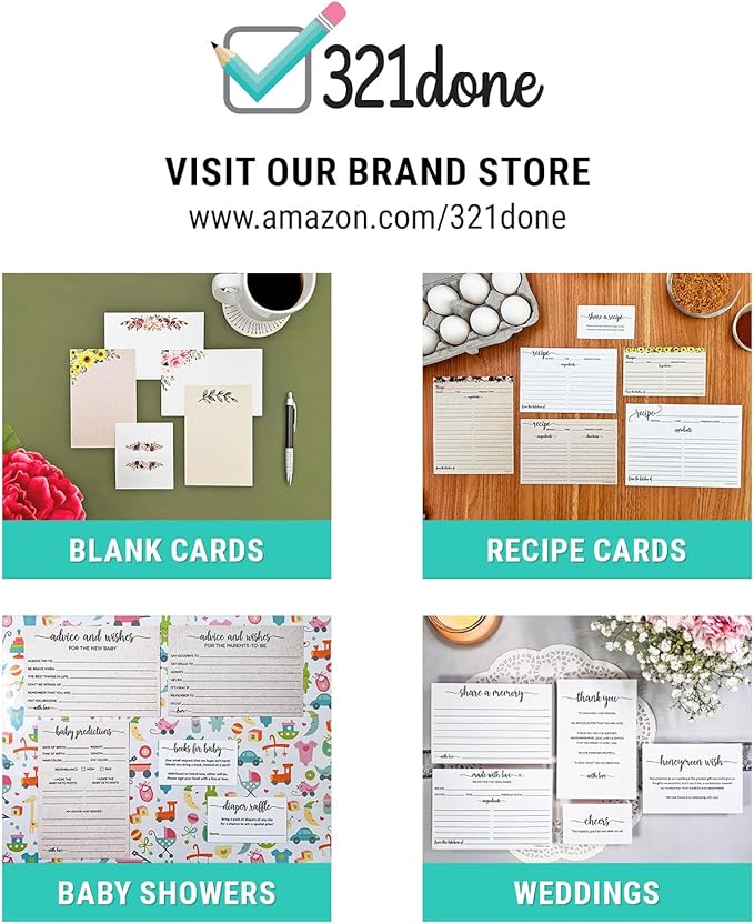 321Done Meal Planning Notepad - 50 Sheets (5.5x8.5) - Perforated Weekly Meals Planner Shopping List Menu Groceries Grocery List, Tear Off Memo Pad - Made in USA - Simple Script