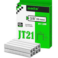 meite JT21 Staples, 3/8 Inch Galvanized Fine Wire Staples for Staple Gun - 7/16" Crown JT21 Staple Refill, Ideal for Upholstery, Crafts, Furniture (5 Packs)