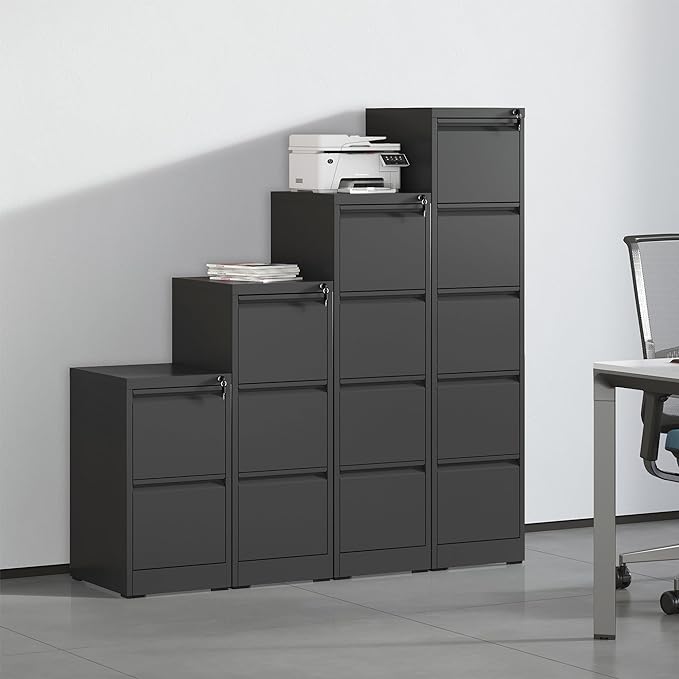OPTYMIRA Metal File Cabinet with 2 Drawer Heavy Duty Home Office Steel Vertical Filing Lockable Cabinets for Legal/Letter Size,Assembly Required