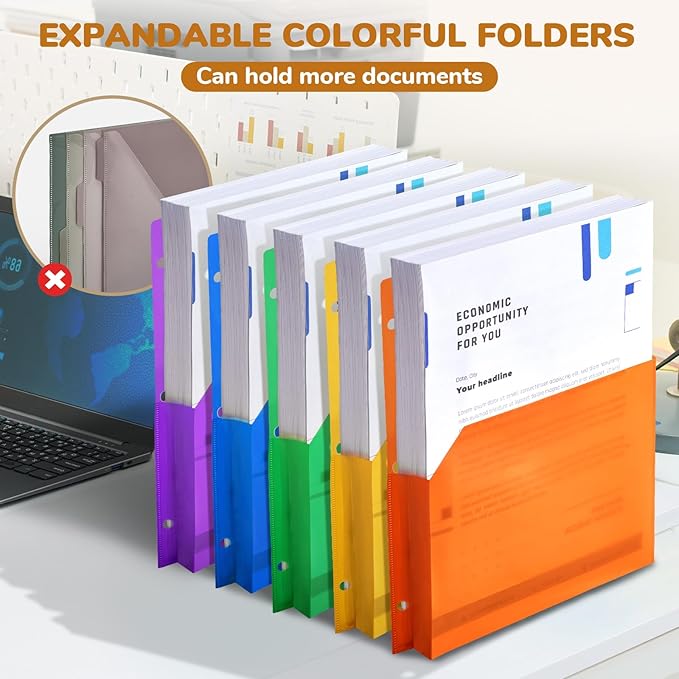 JoyCat 3 Ring Binder Clipboard with Storage,12.4"x10.2"Magnetic Clipboard Folder with 5 Expandable Folders,Refillable Lined Notepad (11" x 8.5"),Ideal for School Office Nursing(Grass Green)
