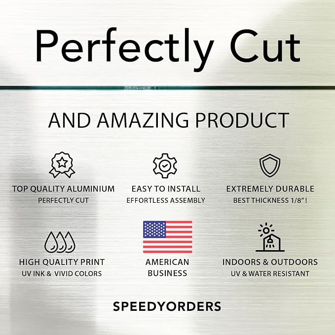 Custom Metal Signs, Personalized Aluminum, Customized Safety, Business Signs, Waterproof Outdoor, White Aluminum (Logo, 14x10 In)