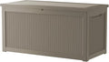 PATIOEASY Outdoor Storage Box 320GAL Waterproof Resin Deck Box,UV-Resistant Lockable Delivery Bin for Garden Tools,Large Patio Outside Cushions,Pool Accessories Supplies,Chest,Furniture,Package,Grey