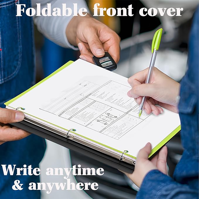 INFUN 1 INCH Telescoping 3 Ring Binder - 12PCS, Flexible 1 INCH Binders 3 Ring with Customizable Front Cover and Clear Catalog Pocket, 225 Sheet Capacity