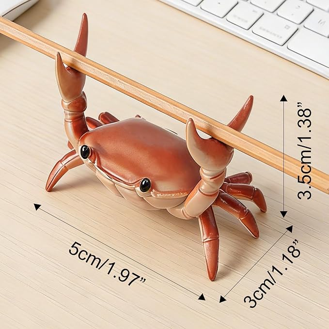 4PCS Desk Crab Pen Holder,Creative Crab Pen Holder,New Cute Crab-Shaped Pen Holders,Weightlifting Crabs Penholder Bracket Storage,Funny Desk Decor for Office Desks,Shop Windows,Home(Red)