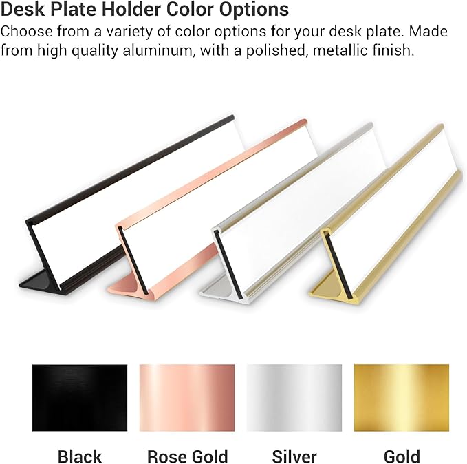 Custom Engraved Desk Plate | Personalized with your Name and Title | Perfect Decor for Office, Business, or Home | Multiple Font and Color Options | 2x8" or 2x10" (Red w/White Letters, 2x10")