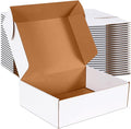 JOWLOT 12x9x4 inch Shipping Boxes Set of 20, White Corrugated Cardboard Box Literature Mailer for Mailing Packing Moving and Storage
