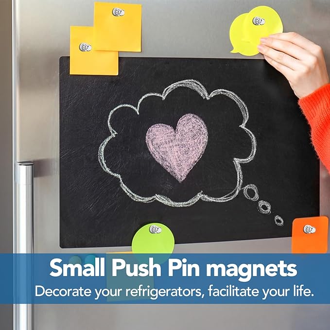 LOVIMAG Fridge Magnets 56 Pcs Refrigerator Whiteboard Small Strong Magnet Classroom Kitchen Accessories Decorative Locker Set Decor Must Haves Office Calendar Refrigerador Magnetic Cute Crafts Silver