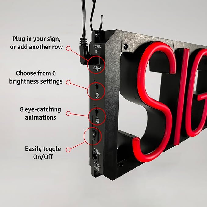 SpellBrite KITCHEN Sign | Directional Sign with Neon Look, Green LED Light Source | 25.1" x 6.3"