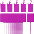 MECCANIXITY Plastic Seals Shipping Tags, for Basket Labels Cable Labels Tags Product Identification Tags, Logistics Marking, Outdoor Tagging, 3.1x3.9 Inch Purple 50Packs