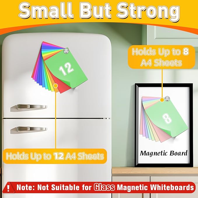 VNDUEEY 200 Pack Fridge Magnets Whiteboard Magnets, Refrigerator Magnets, Magnetic Push Pins, Decorative Magnet for Whiteboard, Locker, Map, Dry Erase Board
