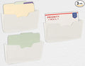 Simple Houseware Single Pocket Wall Mount for Hanging File Holder, 3 Packs, White