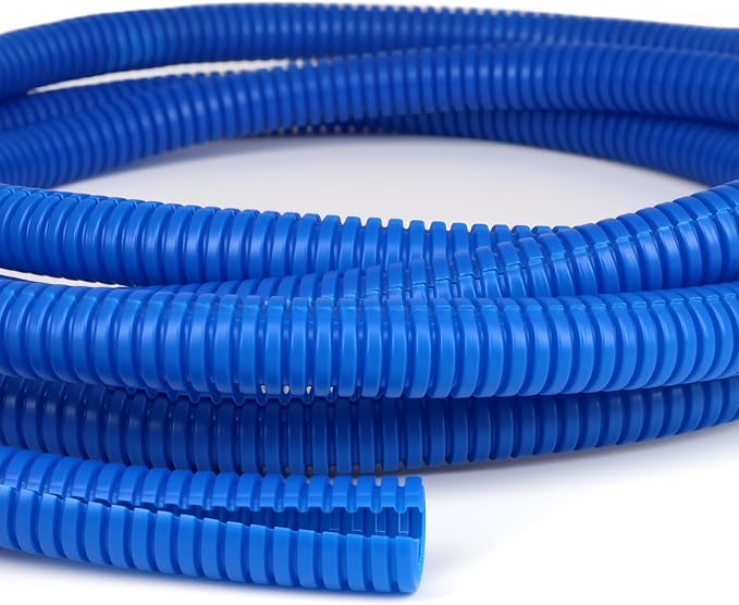 Split Wire Loom Tubing, 10,25ft Cord Protectors from Pets No Chew, Flexible Wire Covers Cord Protectors, Protective Split Cable Sleeve for Automotive Home Industrial Wires(Blue, 1.12inch-25ft)