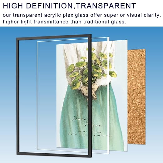 2 Pack 18x24 Inch Acrylic Sheet 1/8" Thick, Cast Acrylic Sheet, Clear Plexiglass Sheets, for Craft Projects, Display Cases, Signs, Photo Frame