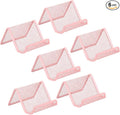 EMOMAS Business Card Holder for Desk, Office Desktop Business Card Display Holder, Mesh Business Card Holder, Desk Accessories for Women and Men, Pink(6 Pack)
