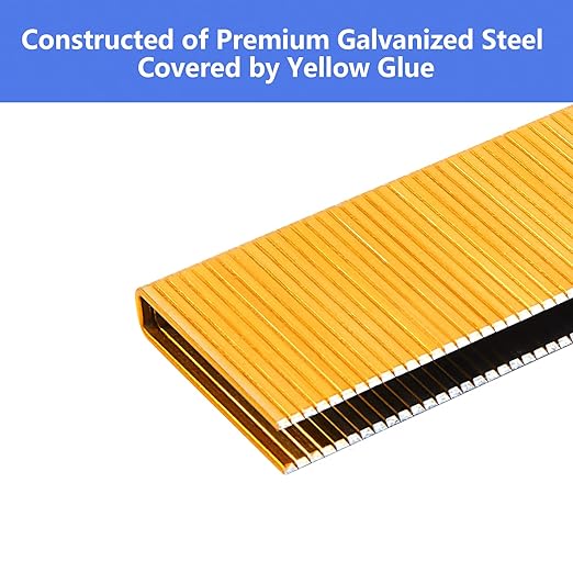 SimCos 18 Gauge 1/4" Narrow Crown Staples, Galvanized Upholstery Staples for 18 GA Pneumatic or Electric Stapler or Staple Gun (3/4"-3000 PCS)