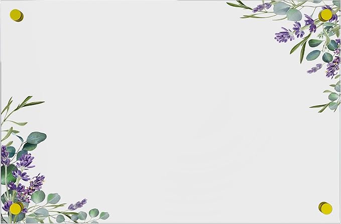Acrylic Dry Erase Board for Wall with Stylish Border - Shipped Next Day, Made in USA, Non-Magnetic Whiteboard, Wall Mounted Board, Easy to Clean (Clear - 36x48)