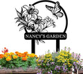 Personalized Garden Signs | Customized Metal Yard Sign Stakes | Custom Butterfly Garden Name Sign | Garden Signs to Personalize | Custom Yard Signs with Stakes | Garden Art Outdoor
