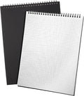 Engrowtic Top Spiral Graph Paper Notebooks 8.7 X11.4 Inch A4 Grid Paper Notepad 70 Sheet Memo Steno Pad for Engineering Writing Sketching Drawing School Office Supplies (1 Pack,Black)