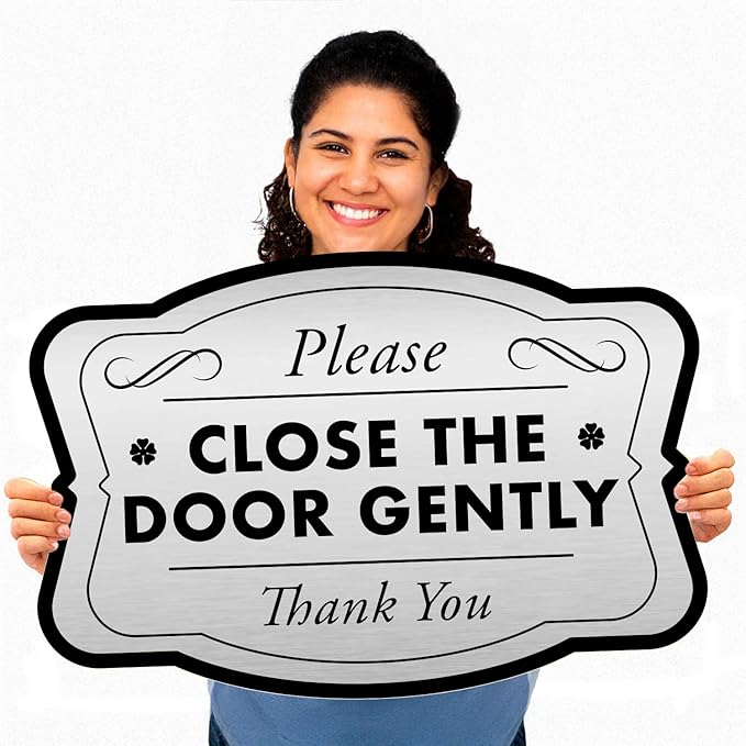 Custom Decorative Outdoor Metal Sign, Personalized Aluminum Driveway Sign, Waterproof, Made In USA, Design 3 Metallic Silver 30x24 In