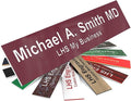 Engraved Custom Door Plate Burgundy Plastic Office Door Sign with White Letters - Made in USA 2x12 B26