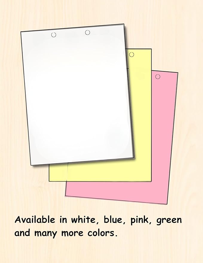 Limited Papers(TM) Writing and Copy Paper, Variation of Colors 8.5" x 11", 5 Hole Top-Punched, 20 Pound Text, 500 Sheets Per Ream. (2500, Pink)