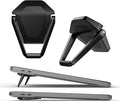 MIYKUISH Portable Invisible Laptop Stand - 2PCS zinc Alloy Laptop Mini Stand Heat Dissipation pad, Laptop Lifter Suitable for 12-20 inch Laptop (One Size Mutil Color) (Black)