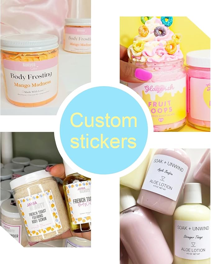 100-500 Custom Stickers Personalized Labels, Customized Stickers with Any Image Logo and Text. Custom Stickers for Business LogoThank You Labels,etc. (Heart, 2.5 Inch)