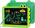 Kikapabi LCD Writing Tablet for Kids, 12 inch Dinosaur Doodle Board Toys Gifts for Boys Girls Age 3 4 5 6 7 Year Old, Mess-Free Drawing Pad Portable Learning Travel Toy Birthday Christmas Gift Green